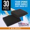 3 inch Foam Sponge Wood Handle Paint Brush Set (Super Value Pack of 30) - Lightweight, durable and great for Acrylics, Stains, Varnishes, Crafts, Art